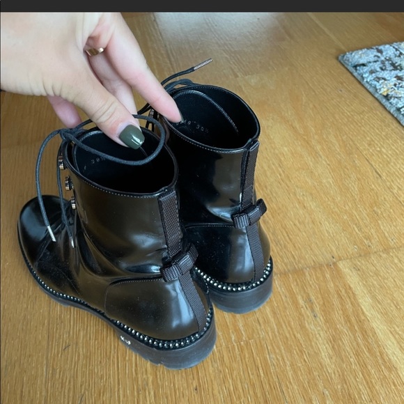 Christian Dior Crystal Embellished Patent Leather Combat boots - Picture 5 of 6